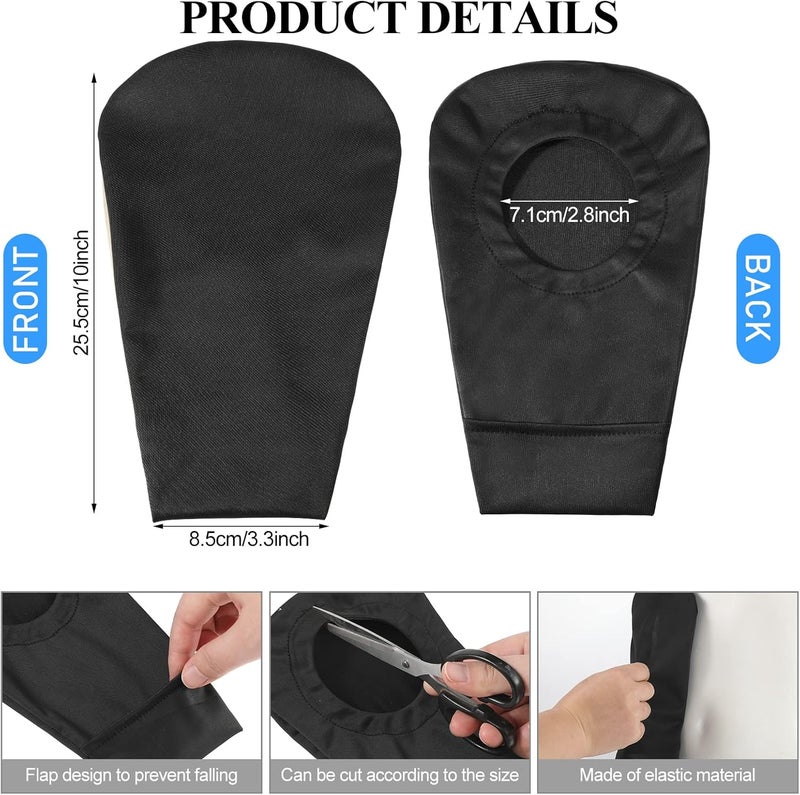 Sherr 4 Pieces Ostomy Bag Cover Colostomy Bag Covers Odor Control Stretchy Pouch Washable Pouch Liner for Women Men Lightweight Care Protector Supplies, 4 Colors - Image 2